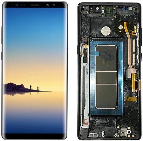 SHOWGOOD Samsung Galaxy Note 8 ディスプレイ LCD フレーム付き AMOLED Galaxy Note8 SM-N950A N950U LCD タッチスクリーンパーツ ゴールドフレーム付き