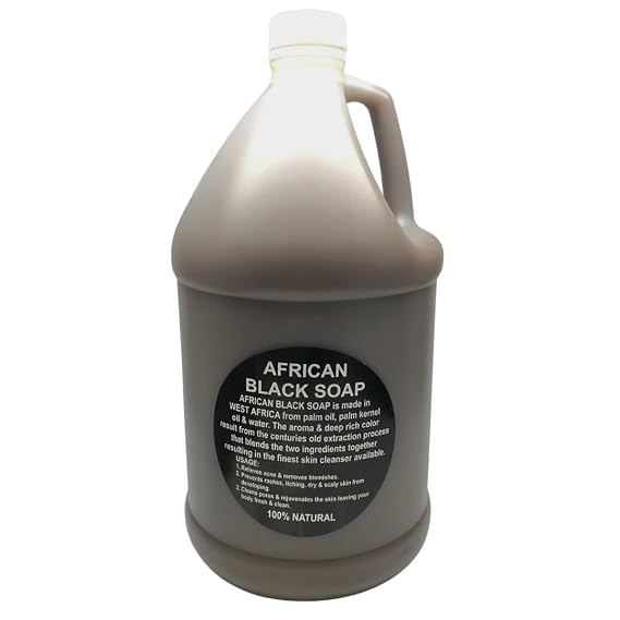 Liquid African Black Soap 1 Gallon - 100% Pure Natural Organic From Ghana | Body Wash, Face Cleanser, Hair Shampoo & Hand Soap Bulk