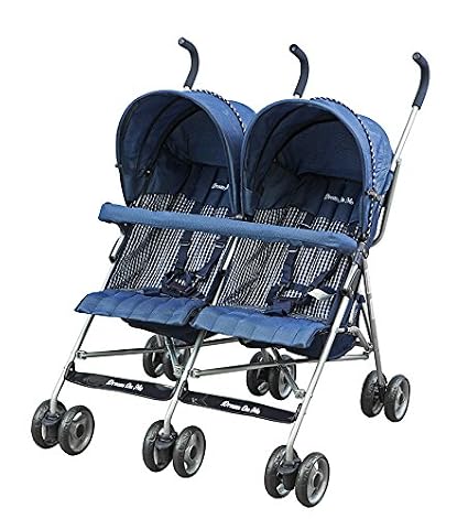 Dream On Me Double Twin Stroller, Navy