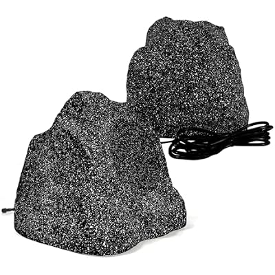 STUDIOFINIX 4 Inches Bluetooth Rock Speakers Outdoor Waterproof, 200W Powerful Bass & All Weather, for Backyard Garden Pool Deck BBQ Porch Pair