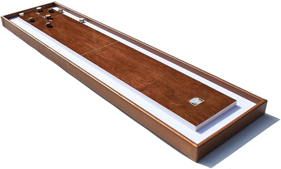 Masters Table Shuffleboard - Walnut with Cognac Rim