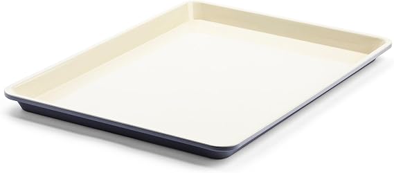 GreenLife 18 x 13 Ceramic Nonstick Half Cookie Sheet, Black | PFAS-Free Nonstick, Baking Sheet, Sheet Pan, Easy Release, Even Heating, Wipe Clean, Heavy Duty, Durable, Warp Resistant