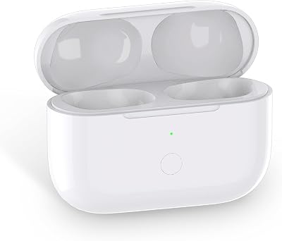 Replacement for AirPods Pro 1st Gen Wireless Charging Case, Only Compatible with Air Pod Pro 1 Generation Charger Case with Blue Tooth Pairing Sync Button, no Airpod, Standard, white