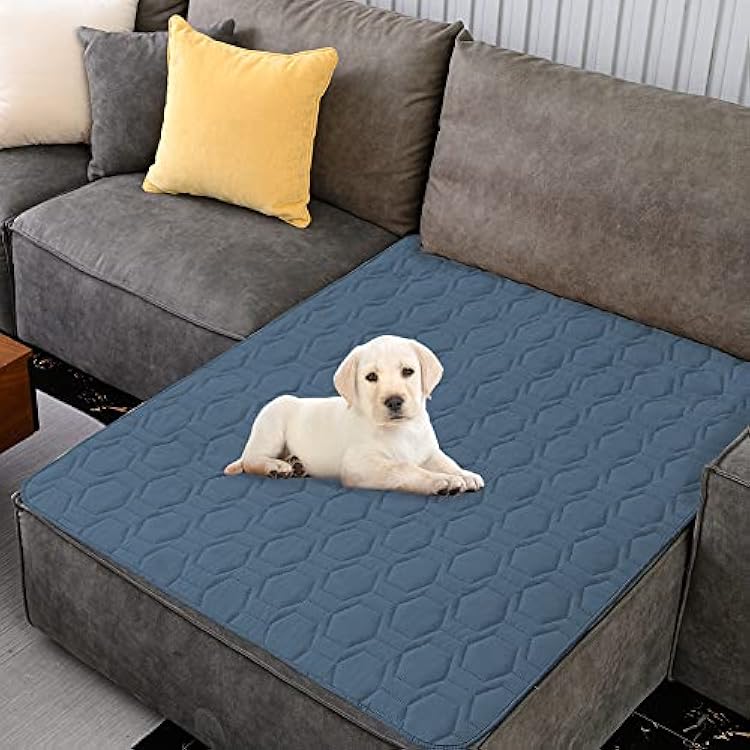 Tcksstex Waterproof and Non-Slip Dog Bed Cover and Pet Blanket Sofa Pet Bed Mat ,car Incontinence Mattress Protectors Furniture Couch Cover for Most Cats Dogs, Pets40x50- Navy Blue