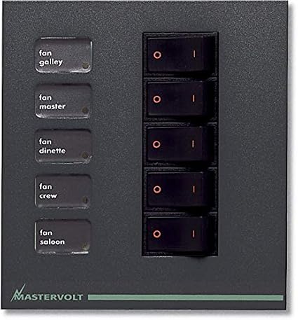 Mastervolt Modular Switchboard for 5 Breakers & Switches Panel Code B-2-AA
