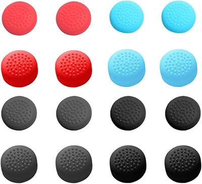16 Pcs Silicone Joystick Thumb Stick Grip Covers Analog Controller Gamepad Thumb Stick Grip Caps Compatible with Nintendo Switch & Switch Lite