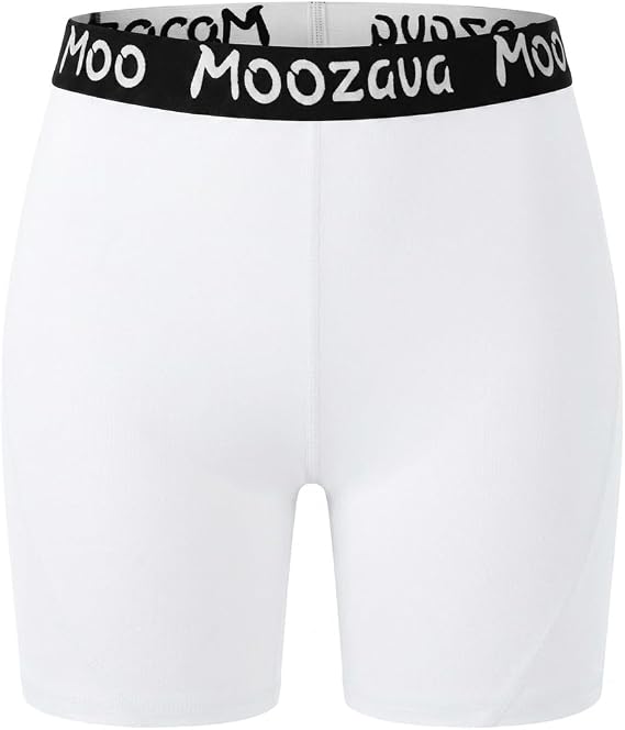 Moozava Volleyball Shorts Womens - 3"/5"/8" Compression Spandex Shorts for Women Biker Workout Yoga Athletic Running