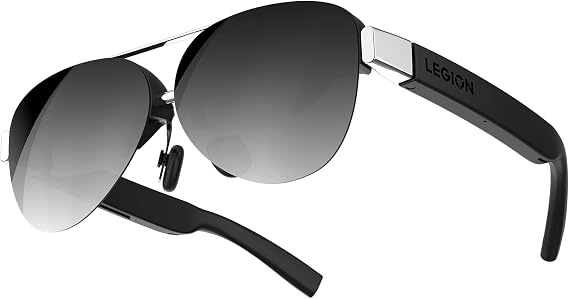Lenovo Legion Glasses Gen 2 (GY21R10234)| Micro OLED, 3 Buttons, 1920 × 1080 px, 2D/3D Mode | Compatible Gaming Products and USB-C Devices | Integrated Speakers – Black