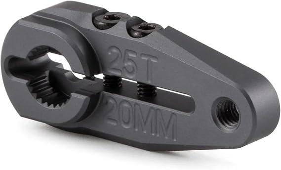 7075 Aluminum Clamping Servo Horn 25T Steering Arm; 20mm | Fit for Savox Futaba Protek Power HD NSDRC SHIFTRCS REEFS RC NHX Electric Car Crawler Buggy Monster Truck