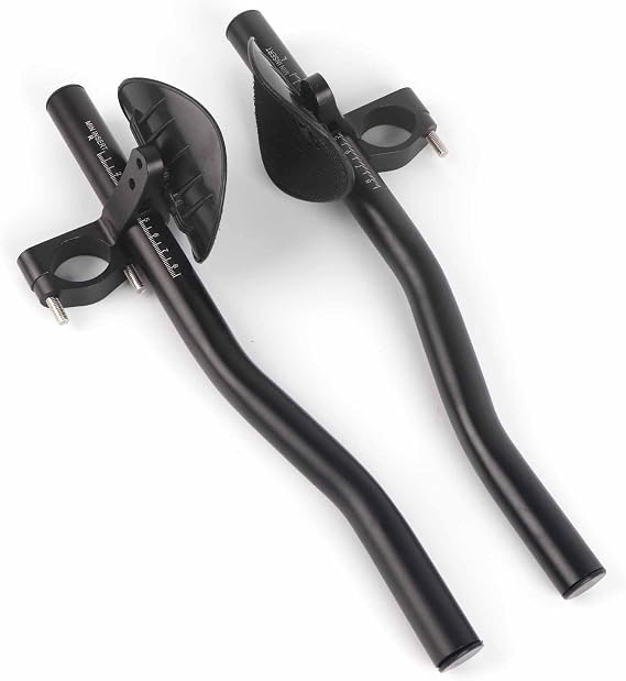 Bike Aero Bars Cycling Aero Bars Bicycle TT Handlebar with Allen Wrench Tool Triathlon Aero Bars Cycling Rest Handlebar for Moutain Bike Road Bike (As Shown)