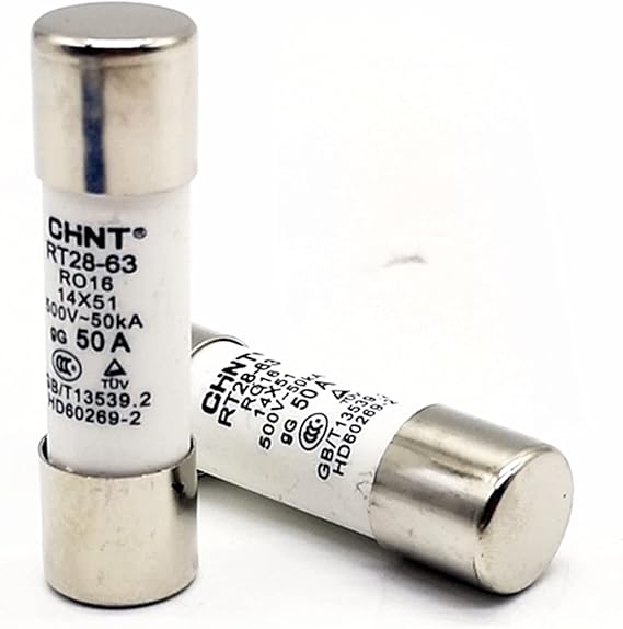 SaDity fuses 10pcs CHINT RT28-63 2A 4A 6A 10A 16A 20A 25A 32A 40A 50A 63A Fuse Link 14X51 Fuse Fusible Core fuses