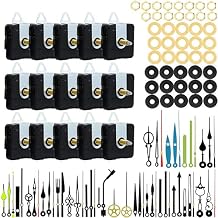 15 Packs Clock Mechanism Replacement Kit with 16 Pairs Clock Hands, Quartz Clock Movement Replacement, Clock Movement Motor Kit for Clock Repair, Replacement, DIY and Custom Clock