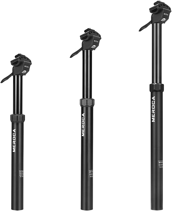 MEROCA Upgraded Speed Up 27.2mm30.9mm31.6mm Cable-Less Hydraulic Dropper Seatpost, 100mm125mm Travel Dropper Post for MTBE-BikeRoad Bike