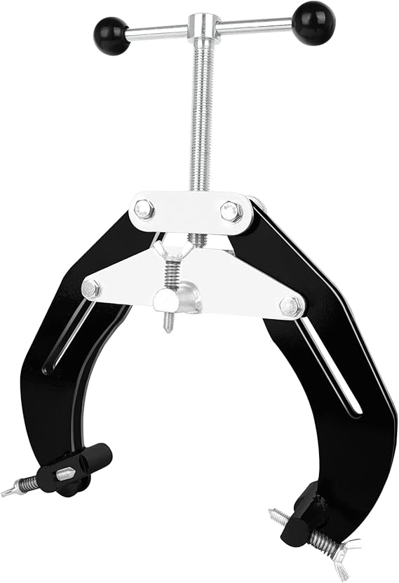 Pipe Clamp, 2 to 6 in, Steel Pipe Alignment Tool with Lightweight Design, High Strength Ultra Clamp with Quick Acting Screws, Black