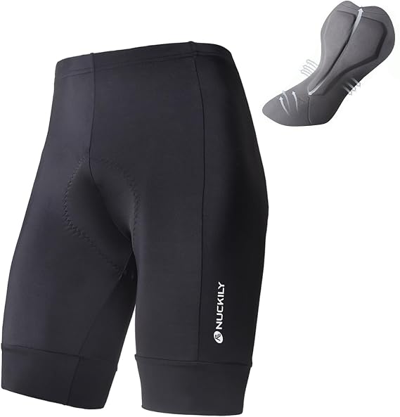 Men's Bike Shorts Padded Cycling Shorts MTB Bike Shorts with Padding for Road Biking Mountain Riding, Black