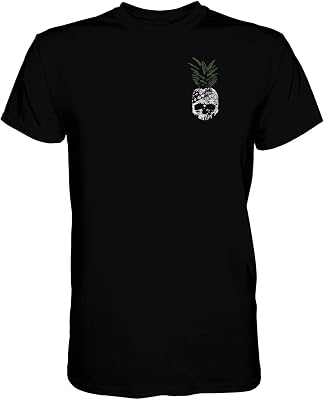 Combat Iron Mens Graphic Short Sleeve T-Shirt - Juicy Pineapple Skull Tee