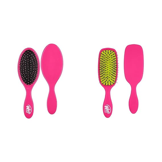 Wet Brush Detangling Brush, Original Detangler Brush (Pink) - Wet & Dry Tangle-Free Hair & Shine Enhancer - Pink Ultra-soft IntelliFlex Bristles Leave Hair Shiny And Smooth