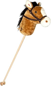 Small Foot Nico 11718 Wooden and Plush Horse with Headcollar, Reins, Handles & Sounds, from 3 Years Toys