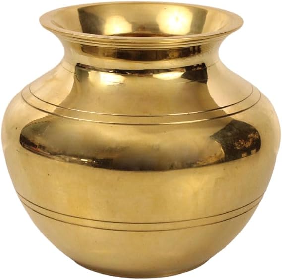 Putrika Traditional Hancrafted Brass Lota | Kalash| Sombu | Theertha Sembu |Karwachauth |Mandir | Temple|Marriage Kamandal | Gangajal - Sai Lota