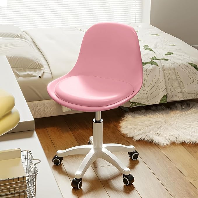 Home Office Desk Chair,Vanity Chair with Soft Padded Cushion Desk Chair Height Adjustable Chairs for Home Office