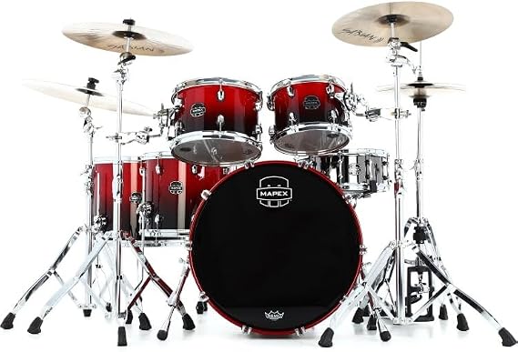Mapex Saturn SR628XU 5-piece Studioease Shell Pack - Scarlet Fade