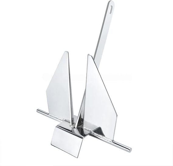 Danforth Anchor, Stainless Steel Boat Anchor with Mirror Polish, Corrosion Resistant for Yacht/Sailboat/Fishing Boat