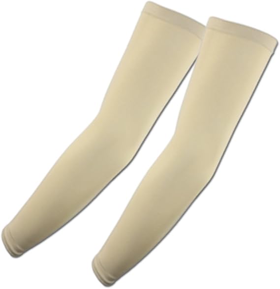 UPF 50 Sunblock UV Protective Compression Arm Cooling Sleeves for Men Women Kids, 1 Pair