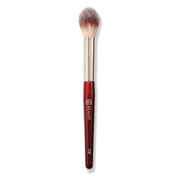 BK BEAUTY 108 PRECISION POWDER MAKEUP BRUSH Pro-Designed Tapered Brush for Precise Under-Eye Setting, Crease-Free Finish, and Subtle Highlighting