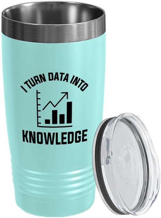 Data Analyst Teal Edition Viking Tumbler 20oz - I turn data into - Computer Science Tech Web Developer IT Database Programming Coding Software