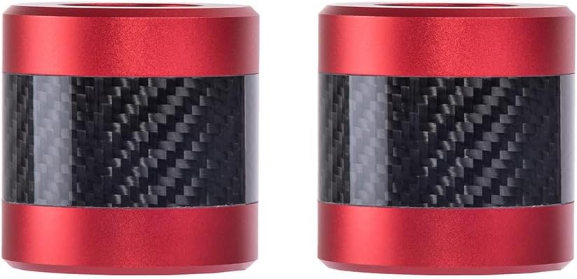 Advanblack Protek Machined CNC Alumium with Carbon Fiber Inlay Crash Bar Slider Red CNC wCarbon Inlay