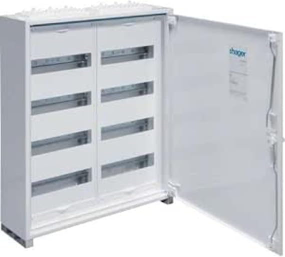 Hager Series FWB Box Distribution Surface 2 Piece 4 Rows 96 Modules equipped