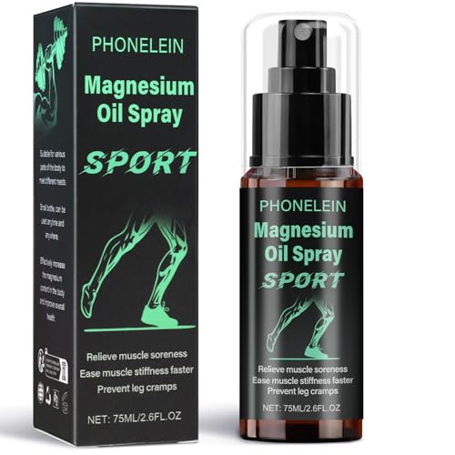 Magnesium Oil Spray 100% Pure Dead Sea Chloride for Fast Relief of Muscle Soreness, Cramps, and Recovery Designed for People on Their Feet All Day and Fitness Enthusiasts 2.6 FL OZ