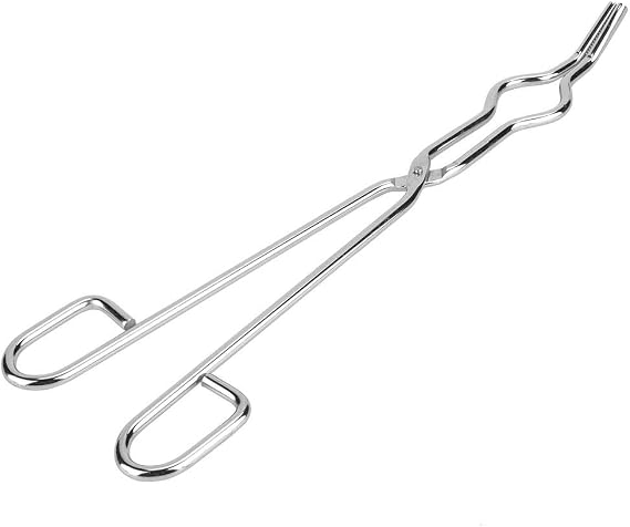12 Inch Stainless Steel Crucible Tongs, Metal Foundry Clamp for Lab Use, Casting Tool