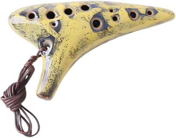 12 Hole Professional Ocarina Tenor c Flute Beginner Music Instrument Ceramic Ocarina Easy to Carry Random