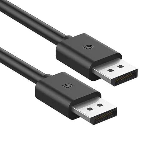 ZZA Basics DisplayPort 2.1 Cable,DP Cable 32.4Gbps High-Speed(5K@160,5K@240,4K@240Hz, 4K@144Hz, 2K@300Hz,1K@320) HDR, HDCP 2.2, FreeSync G-Sync,Display Port for Gaming Monitor, Graphics, PC( 4.9ft )