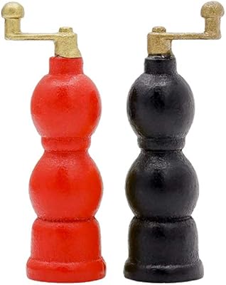 Odoria 16 Miniature Salt and Pepper Grinder Dollhouse Decoration Accessories