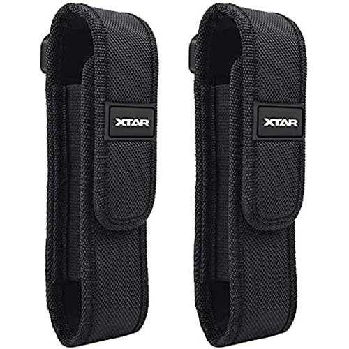 2-Pack Flashlight Pouch Holster Holder for 5-6.5 Flash Light Compatible with Fenix UC30 UC35 E35 Surefire G2X 6P 6PX E2L 501B 502B Streamlight ProTac XTAR TZ20 2 Flashlight Holster