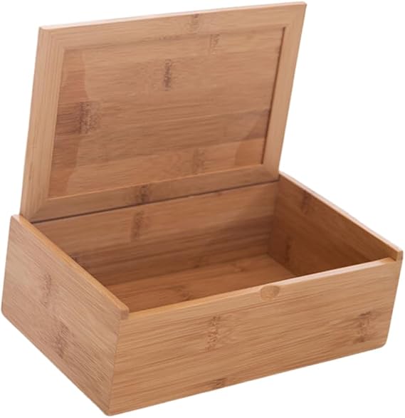 Bamboo Wooden Box Storage Box Wooden Storage Case Trinket Box with Lid