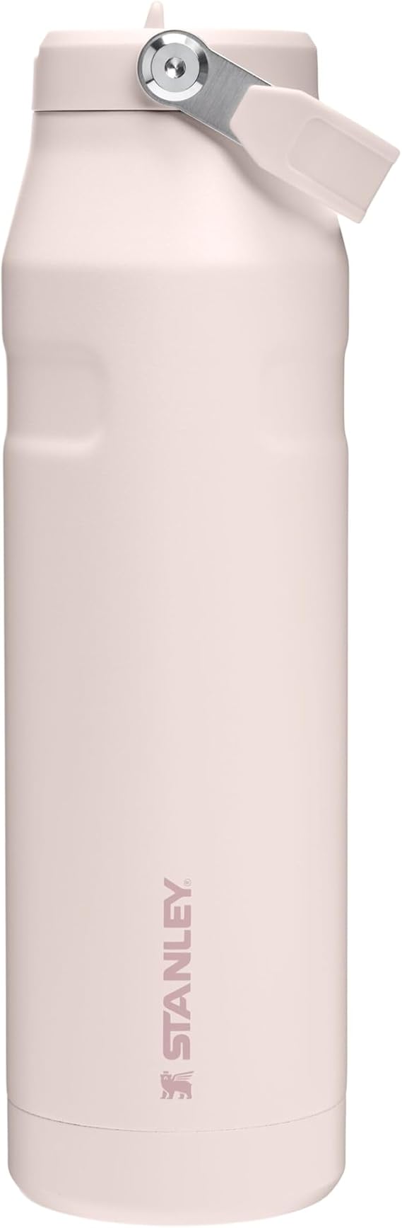 Stanley 1913 Flip Straw Sports Water Bottle with Straw 1.06L - 15 Hours Cold - 4 Days Iced - Stainless Steel - BPA Free - Leak Resistant - Fits in Cup Holder - Dishwasher Safe - Rose Quartz