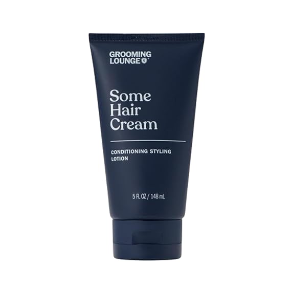 Grooming Lounge Some Hair Cream - Sculpting, Low Shine, Flexible Styling Cream for Men - Moisturizing, Conditioning, and Texturizing with Firm, Strong Hold - Paraben and Sulfate Free Formula - 5 oz