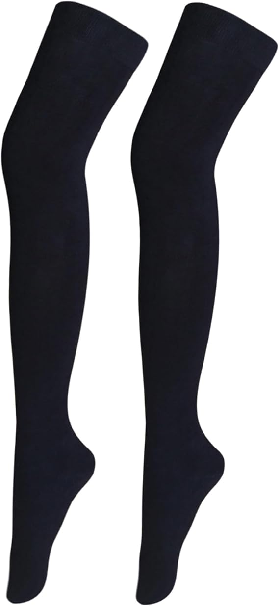 Bestjybt Women Thigh High Socks Cotton Warm Over the Knee Socks Long Knee High Boot Stockings Leg Warmer