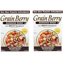 Shredded Wheat Cereal with ONYX Sorghum ByGrainBerry - Whole Grain Breakfast Cereal - High Antioxidant - Sun Activated - 14 Oz Box - Pack of 2