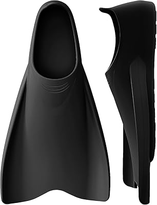 WSTOO Streamlined Training Short Fins - Silicone Swim Flippers for Adults and Youth Men & Women, Ideal for Swimming, Snorkeling, and Diving