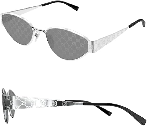 Gucci GG1853S Monogram Lasered GG Pattern With Guccissima Lens Almond ShapeSunglasses with Luxury Eyewear Kit