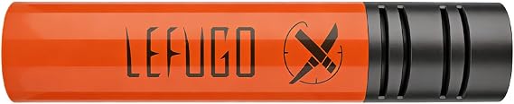 Cordless Electric Knife Sharpener, Portable Rechargeable Electric Knife Sharpener for Home Kitchen, 3-Speed 7000RPM Handheld Tool for Straight Blades (Light Orange)