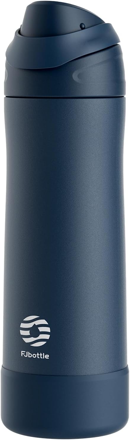 Fjbottle Insulated Water Bottle 750ml, Leakproof &amp; One-Hand Open, BPA Free Stainless Steel Flask, Keeps Cold 24H, for Gym, Travel &amp; Work