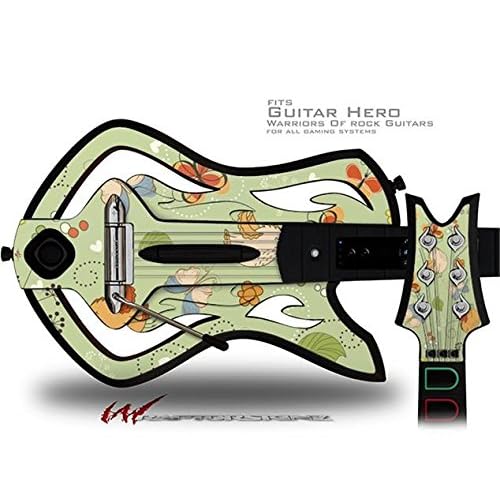 Birds Butterflies and Flowers Decal Style Skin - fits Warriors Of Rock Guitar Hero Guitar GUITAR NOT INCLUDED