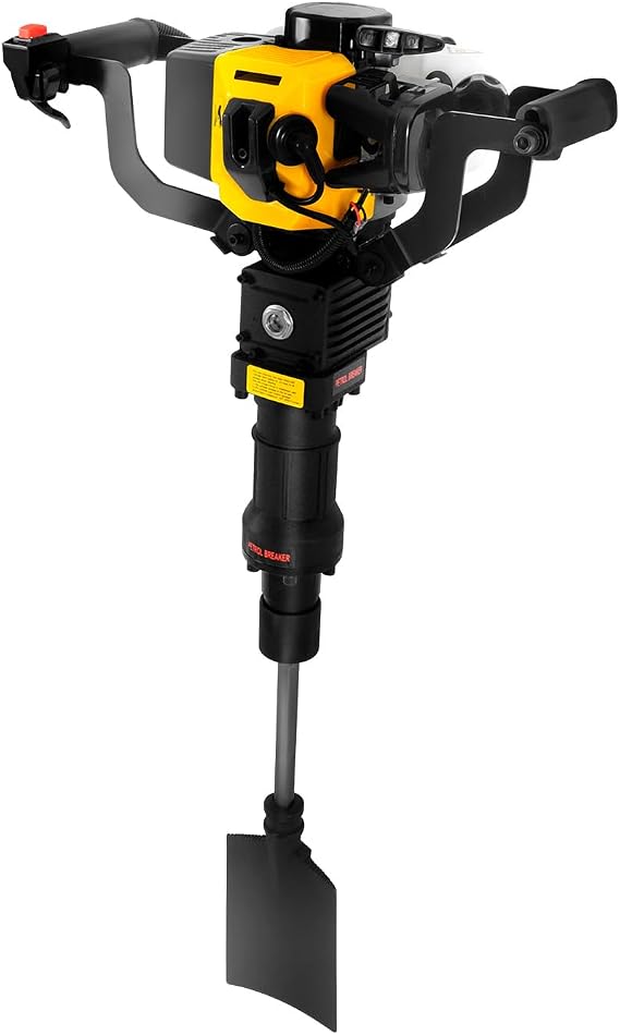Portable Excavator Garden Tree Digger Machine, 52CC 2-Stroke Gas Powered Handheld Trencher Machine Single-Cylinder, 1250W Planting Shovel Digger for Garden Home Farm