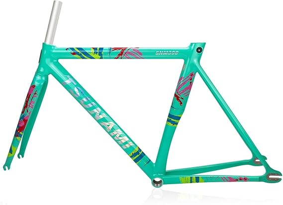 Fixed Gear Bike Frameset 49/52/55/58cm Track Bike Frame C Brake Frame Aluminum Alloy Bike Frames with Fork Quick Release 100/120mm BB68mm