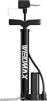 Bike Pump Portable, Bike Tire Inflator, Bicycle Hand Air Pump with Presta and Schrader, Ball Pump Inflator Bicycle Floor Pump Suitable for Baby Stroller Tires, Balls, Road and Mountain Bikes
